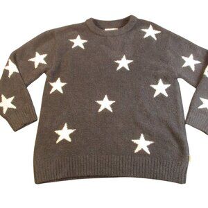Gelato Pique Powder‎ Star Jacquard Sweater Women Small Medium Charcoal Grey